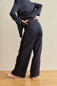 kade.bkk | กางเกง Stripe Wide Leg Trouser กางเกงขายาว ลายทาง ทรง Baggy (KAD63)