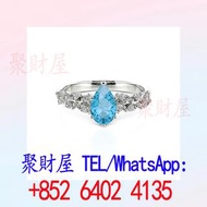 Jeulia 18K 黃金白金梨形切割戒指