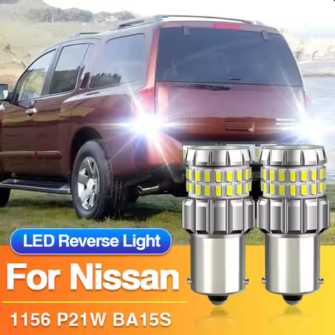 2PCS P21W BA15S 1156 Led Reverse Light for Nissan X-Trail T30/Patrol Y61/Almera I N15/II N16/Terrano