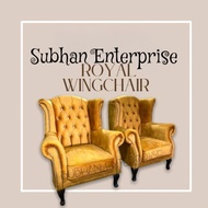 WING CHAIR ROYAL CHESTERFIELD SET  VELVET WING CHAIR ROYAL