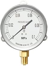 Takashima 1124225H Sealed Pressure Gauge (B Frame Type, φ75), Pressure Range: 0.0-25 MPa R3/8 [11242