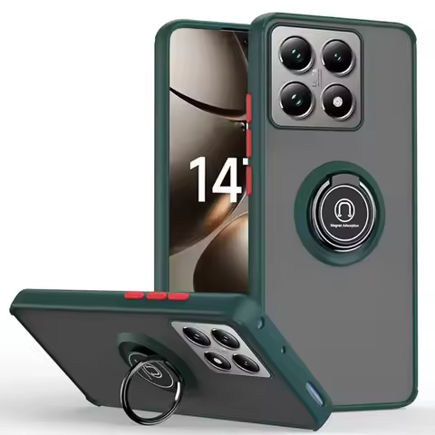 Magnetic Shockproof Phone Case For Xiaomi 14T 13T 13 14 Pro Ring Holder Cover For Xiaomi 12T 11T 10T