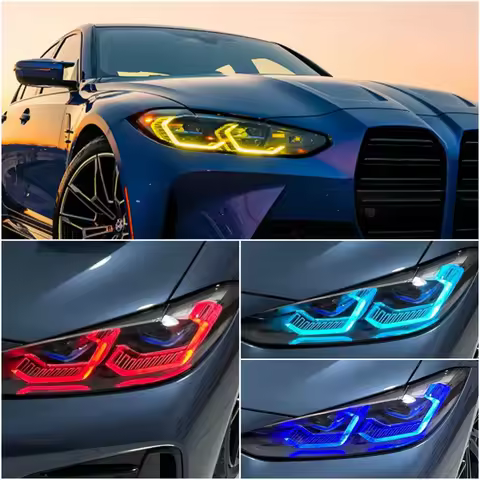 CSL Blue Yellow DRL Boards For 2021 2022 BMW M3 M4 G22 G23 G26 G80 G82 G83 420i 430i M440i i4 Laser 