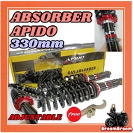 Apido Adjustable Gas Absorber 330mm 340mm 270mm EX5 Wave 100 110 125 Dash Bonus Sport Rider Lagenda 