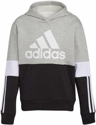 adidas Adidas Youth Boys Fleece Hoodie Sweatshirt (as1 alpha x_l regular regular Grey/Black X-Large(18/20))