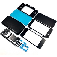 Housing Shell Cover Faceplate Repair Part for New 2DS XL LL Upper Panel Front Bottom Cover-Black