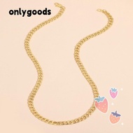 ONLYGOODS1 Gold Plated Necklace, Metal Gold Plated 18K Gold Necklace, Fashionable 18K Gold Multiple Sizes Gold Plated Bracelet Boy's