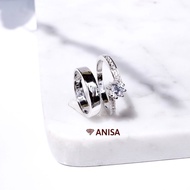 Cincin Couple Palladium dan Emas Putih New