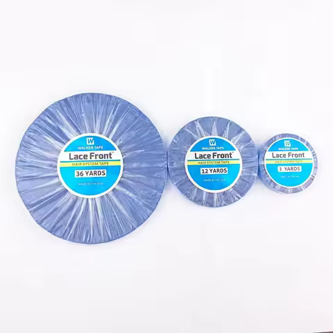 1 Roll 3 Yards/12Yards/36Yards Super Hair Blue Tape Double-Sided Adhesive Tape for Hair Extension/La
