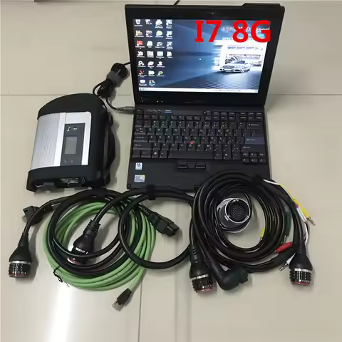 Mb Star c4 Sd Connect Wifi DOIP Diagnostic Tool SSD Newest Software Installed in Laptop x201t i7 8g 
