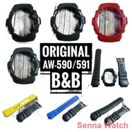 qiblat watch ▬№() Original Casio G-shock AW-590 AW-591 G-7700 Replacement Watch Band.