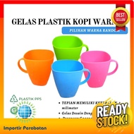 IMP - B114 - Colored Plastic Coffee Cups - Colored Coffee Cups - Handled Drinking Cups