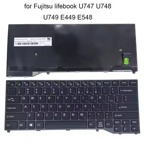 US English Backlit Keyboard For Fujitsu Lifebook U747 U748 U749 U7410 7U14A1 E449 E548 Notebook Keyb