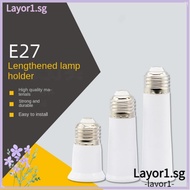 LAYOR E27 To E27 Extender, White Plastic Lamp Holder Base, Lighting Parts 65mm/95mm/120mm Extend Ext