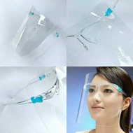 [KL STOCK]Face Shield with Glasses Frames Ultra Clear Protective Full Face - Anti-Fog PET Plastic Sanitary Droplet Guard