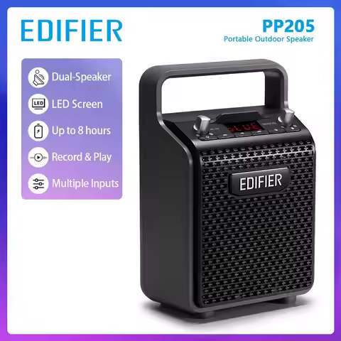 Edifier PP205 Outdoor Portable Bluetooth Speaker Line In USB TF Card Inputs 8 Hours Playback Support