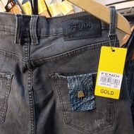 Jeans FE-401 GRAY WASH STRECH SLIMFIT SELVEDGE THICK JEANS RUBBER JEANS SLIMFIT STRECH MODEL FULL TA