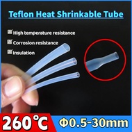 Teflon Heat Shrink Tubing PTFE Insulation Sleeve FEP Ultra-thin Heat Shrink Tubing Thickened Corrosi