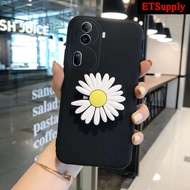 Phone Case For OPPO Reno 11 Pro Back Cover Soft Smooth Back Casing + Daisy Flowers Folding Bracket Cover For OPPO Reno 11Pro 11F Cases