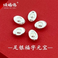 Fu's Ode Fu Lin Pure Silver 999 Solid Sterling Silver Fu Character Ingot Sunflower Seeds Red Dates H