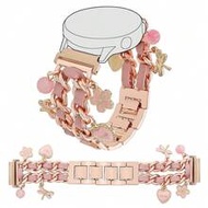 1pc Women's Multi-Functional Zinc Alloy Leather Watch Strap, Compatible With Samsung Smartwatch Band