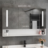 Smart Bathroom Mirror Cabinet with Light Demisting Bathroom Wall-Mounted Cosmetic Mirror Cabinet Integrated Storage