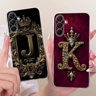 For Samsung Galaxy A17 5G Case SM-A176B Fashion Crown Letters Cover Clear Silicone Phone Case For Sa
