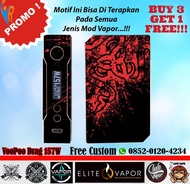 Original Garskin Mod Vape VooPoo Drag 157W Free Custom Gambar - Razer