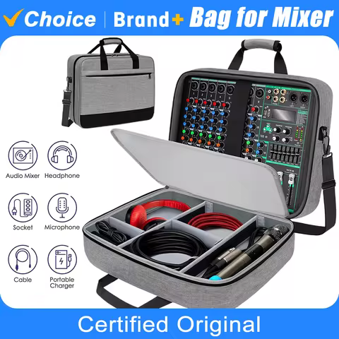 Audio Mixer Bag Large Recording Equipment Bag with Adjustable Storage Sound DJ Mixer Protective Bag 