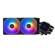 Frozen Prism 240 Black ARGB CPU Liquid Cooler,Efficient PWM Controlled Pump 3300RPM,2×TL-E12 Series 