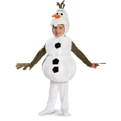 Sydanne Anime Cosplay Kids Frozen Snowman Olaf Cosplay Costume Jumpsuit Smock Hats Fancy Dress Party
