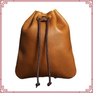 Leather Drawstring Pouch Coin Pouch for Men Coin Holder for Purse Women Genuine Leather Drawstring C