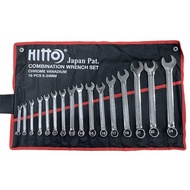 HITTO COMBINATION SPANNER SET COMMON RING SET (6-24MM, 16PCS)