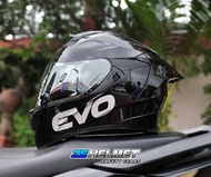 EVO GT-PRO PLAIN GLOSS BLACK FULL FACE DUAL VISOR