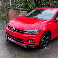 Car Front Bumper Lip BodyKit Spoiler Splitter Bumper Canard Lip Splitter Tuning Black For VW Polo MK