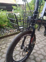 Rak depan sepeda lipat Kranjang sepeda lipat front blok
