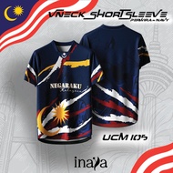 【Arianna】1957 Merdeka Clothes 2025 68th Malaysia Tshirt Men Shirt Short Sleeve Retro Collar Full Sub