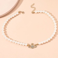 British original Vivienne Westwood Minority Design Sense West Pacific Planet Pearl Necklace Womens V