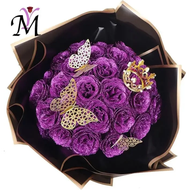 ✿ADVOCATE✿ 30/50 pcs 7/6 cm Glitter artificial flower rose Mothers/Valentines Day girl friend wife D