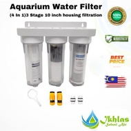 Aquarium Water Filter /3-STAGE FOR AQUARIUM DESIGN  Remove Chlorine & Water Aligment WATER FILTER /W