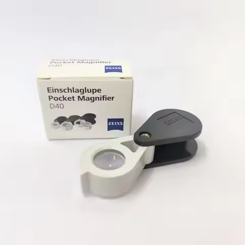 Original Zeiss Optics Loupe 10x D40 Diamond Gemstone Jewelry Antique Stamp Aplanatic Achromatic Pock