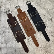 Timeless Watchband 軍事風格手作牛皮真皮男士錶帶18/20/22/24MM