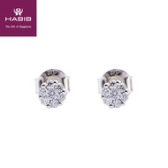 HABIB A La Solitaire Diamond Earring in 375/9K White Gold 25697(E)
