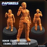 Colonial Marine Colonel Eula Hendricks [8]-Vs Humans-Humanoid Human/32mm scale 3D printed miniature 