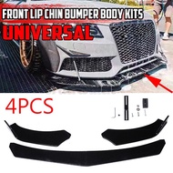 Universal Adjustable Front Bumper Lip Car Front Bumper Splitter Lip Diffuser Spoiler Body Kits Kit For Audi A4 A5 A6 00