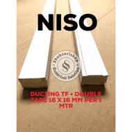 CABLE DUCT DUCTING TF 16 X 16 MM TC PROTECTOR NISO TRAY + DOUBLE TAPE