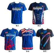 [PLUS SIZE M - 10XL] SHORT SLEEVE JERSEY MALAYSIA MEN WOMEN UNISEX FULL PRINT (SHORT SLEEVE MALAYSIA