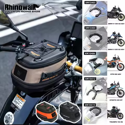 Rhinowalk Motorcycle Magnetic Tank Bag 6.5L Quick Release Expandable Anti-theft Motor Luggage Fit Fo