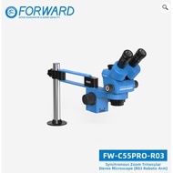 BSS FORWARD FW-C55PRO-R03 Synchronous Zoom Trinocular Stereo Microscope (R03 Robotic ARM) With Arm