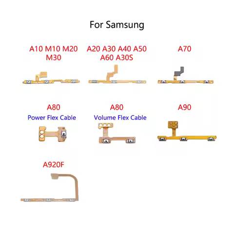 Power Button Switch Volume Button On / Off Flex Cable For Samsung A10 M10 M20 M30 A20 A30 A50 A60 A7